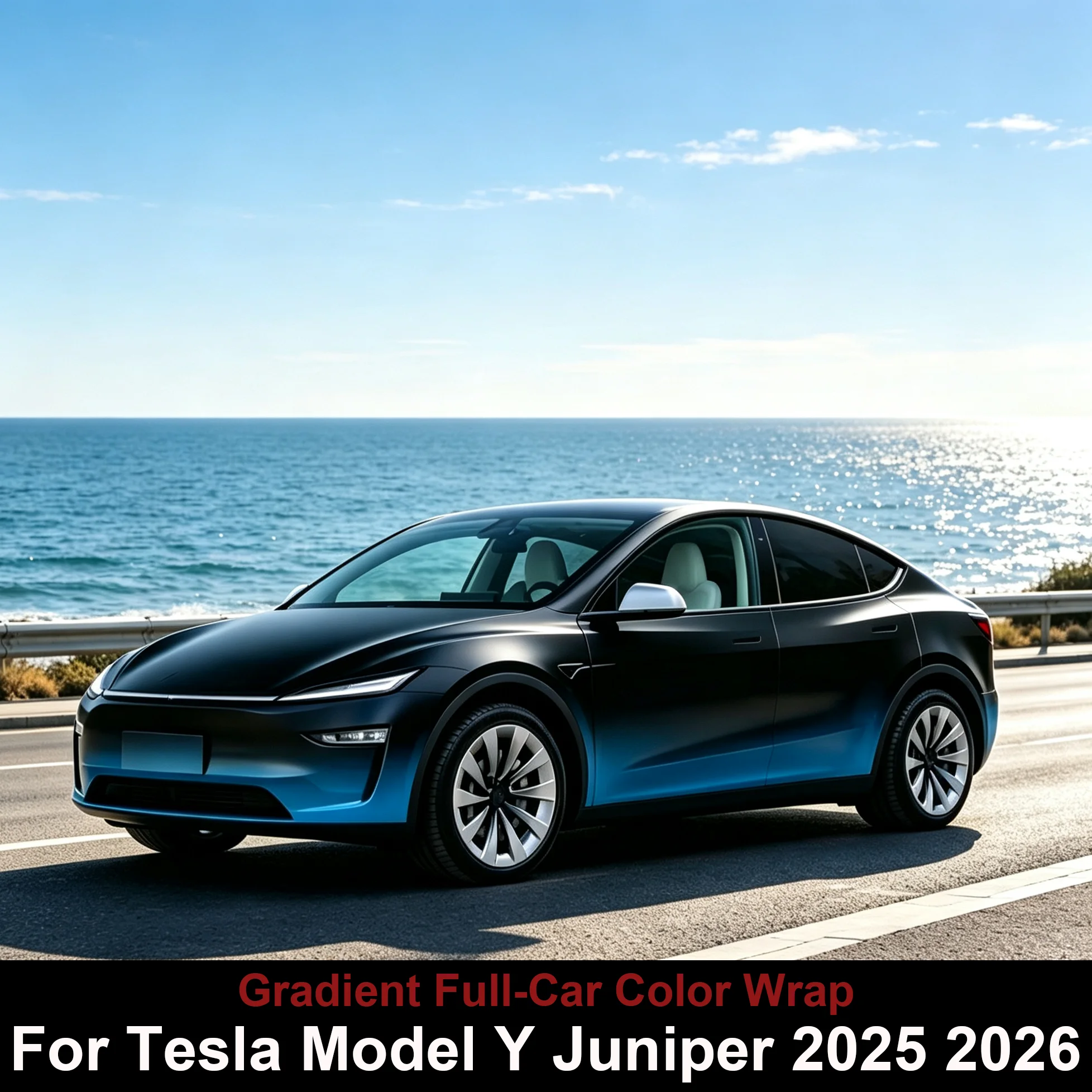 For Tesla Model Y Juniper 2025-2026 PVC Auto Exterior Custom Decal Film Custom Gradient Full‑Body Car Vinyl Wrap Anti‑scratch