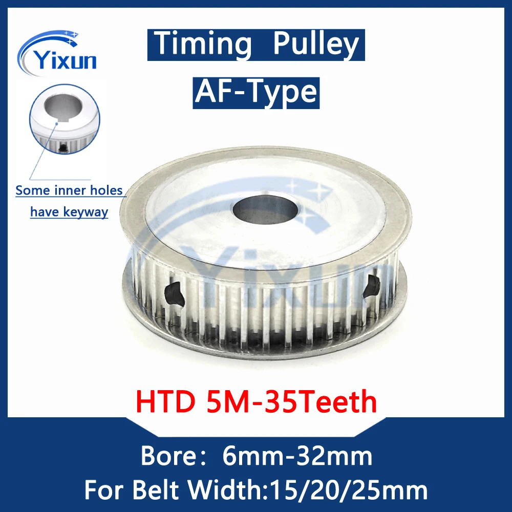 

HTD 5M Timing Pulley 35 Teeth Bore 6mm-32mm For Belt Width 15mm-25mm HTD 5M 35Teeth Keyway Synchronous Wheel 5M Drive Belt Gear