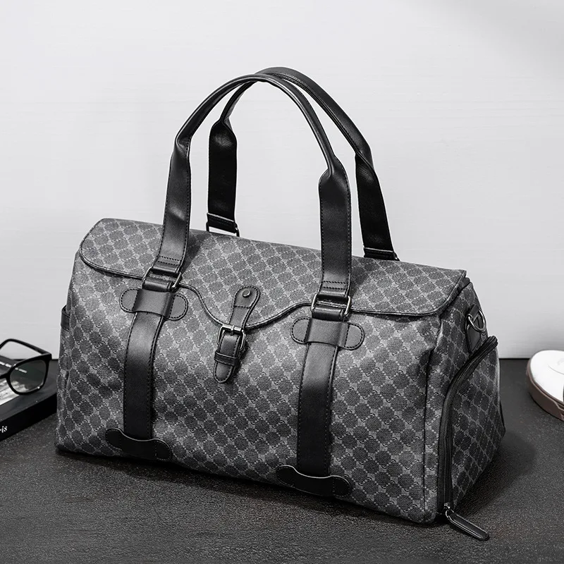 Bolsa de viagem de negócios de curta distância masculina, saco de embarque, separação seca e úmida, bolsa de fitness na moda esportiva