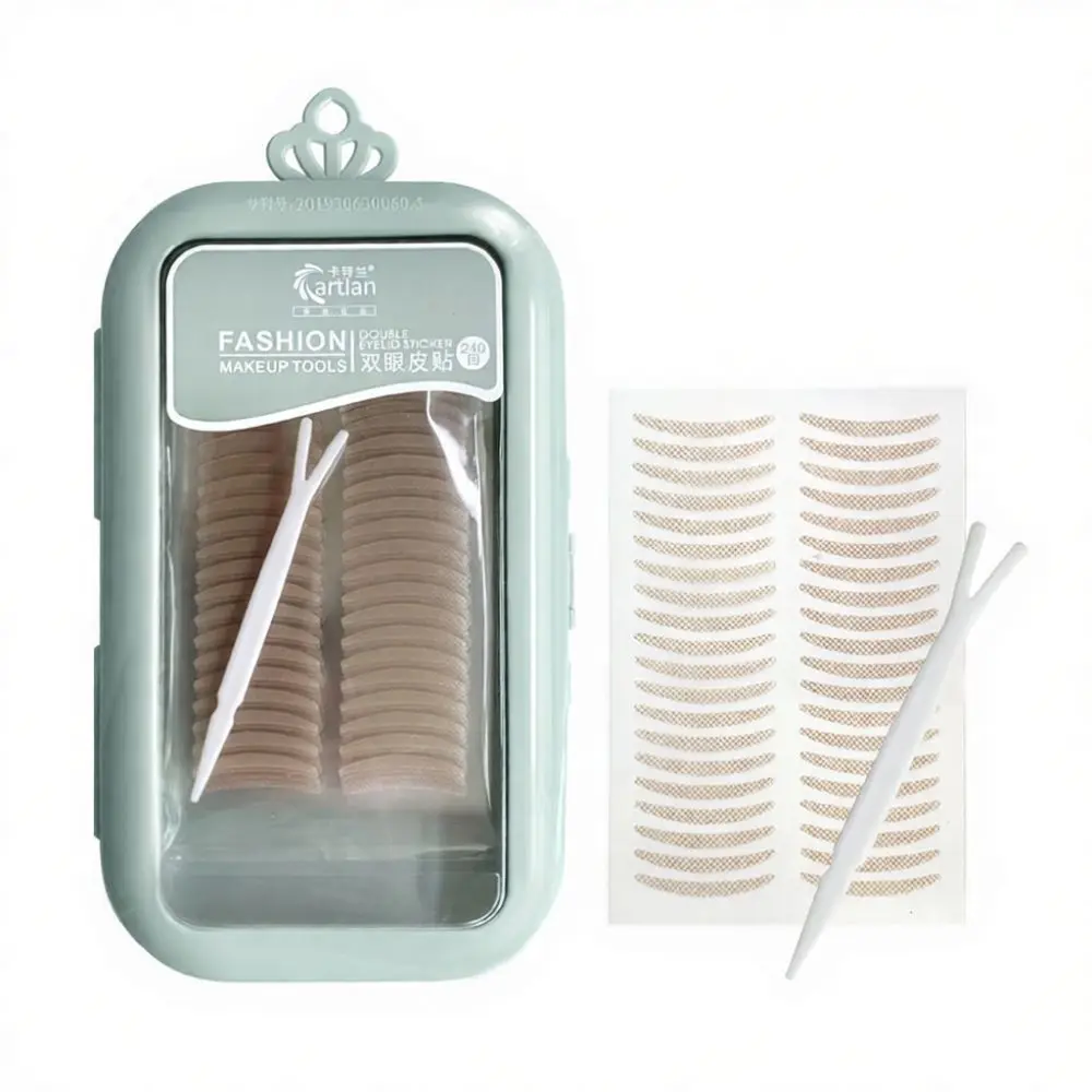 240 Natural Invisible Eyelid Stickers Lace Material Breathable Eye Tape Waterproof Adhesive Tool For Perfect Eye Lines