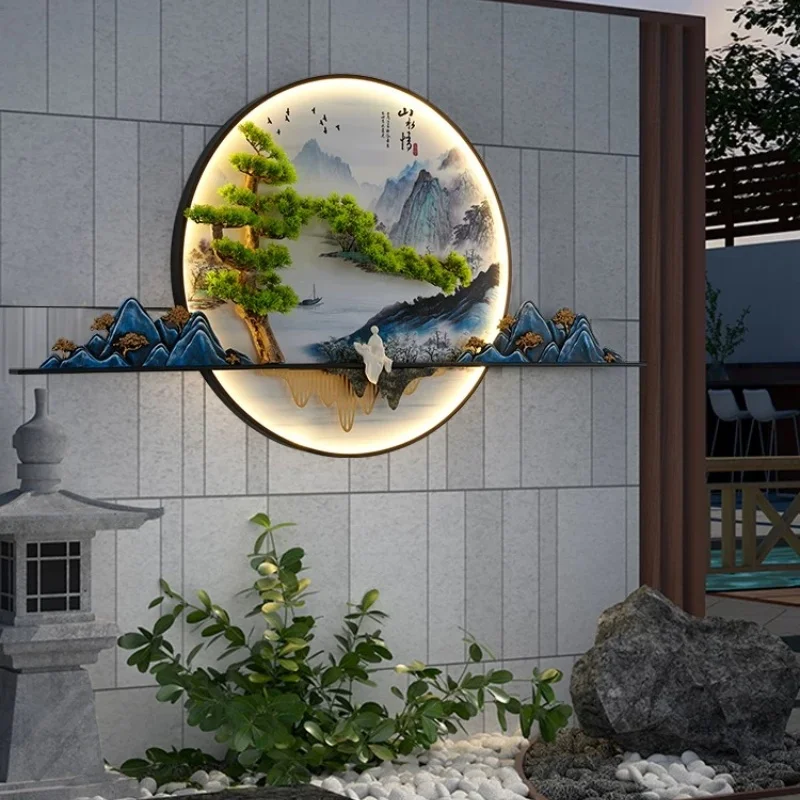 

Modern Wall Lamp LED Chinese Landscape Creative Wall Lamp Home Living Room Study Bedroom Decoration Outdoor Wall Decoration