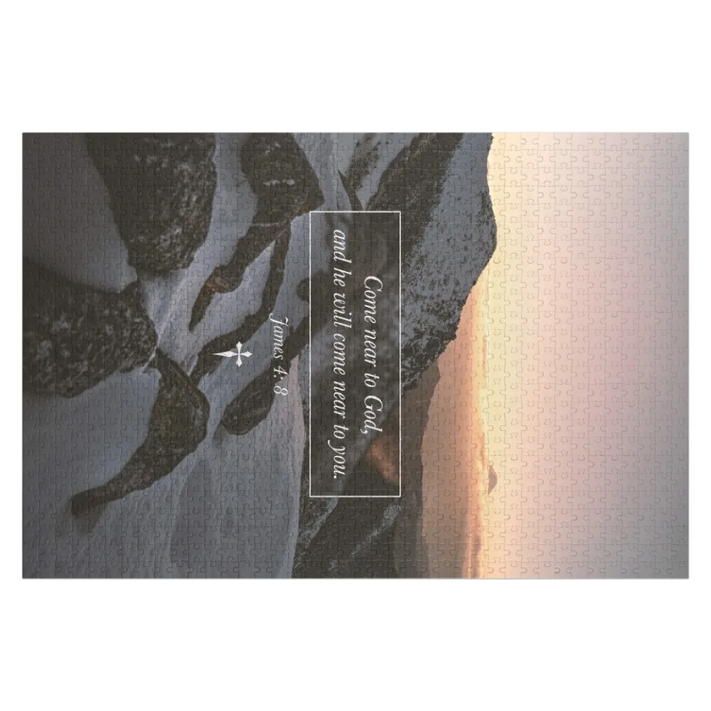 

Come Near To God James 4: 8 Nature Mountain Landscape Jigsaw Puzzle For Children Personalized Puzzle