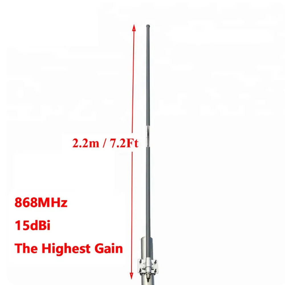 LoRaWAN 868MHz 15dBi Omni-Directional Antenna,Fiberglass Radome,Pure Copper,Outdoor Rooftop-Ideal for Gliders & HNT Miners