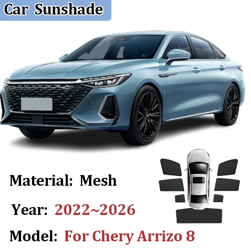 

Car Mesh Sunshade For Chery Arrizo 8 2022 2023 2024 2025 2026 Windshield Visor Heat Insulation Privacy Curtains Car Accessories