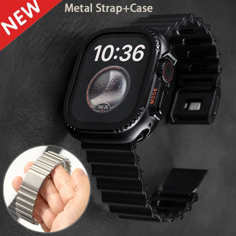 メタルストラップ-ケース-apple-watch-ultra-3-2-1-49mm-series-11-10-46mm-42mm対応-オーシャンマグネットバンド-iwatch-9-8-7-6-se-5-45mm-44mm用
