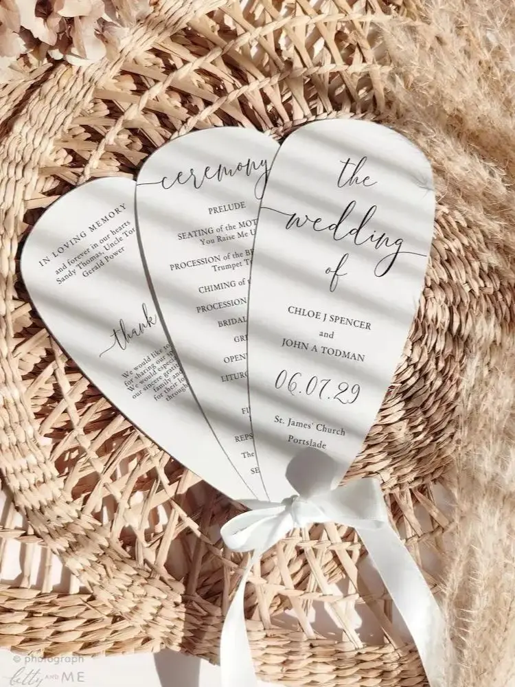 

Personalized Handheld Floral Paper Fans Customizable Fan for Parties And Events