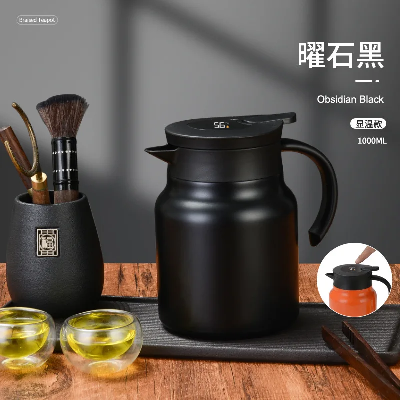 1000ML Smart Teapot 316 Stainless Steel Thermal Insulation Household  Tea Separation Stew Teapot Kettle Wholesale Tea Pot