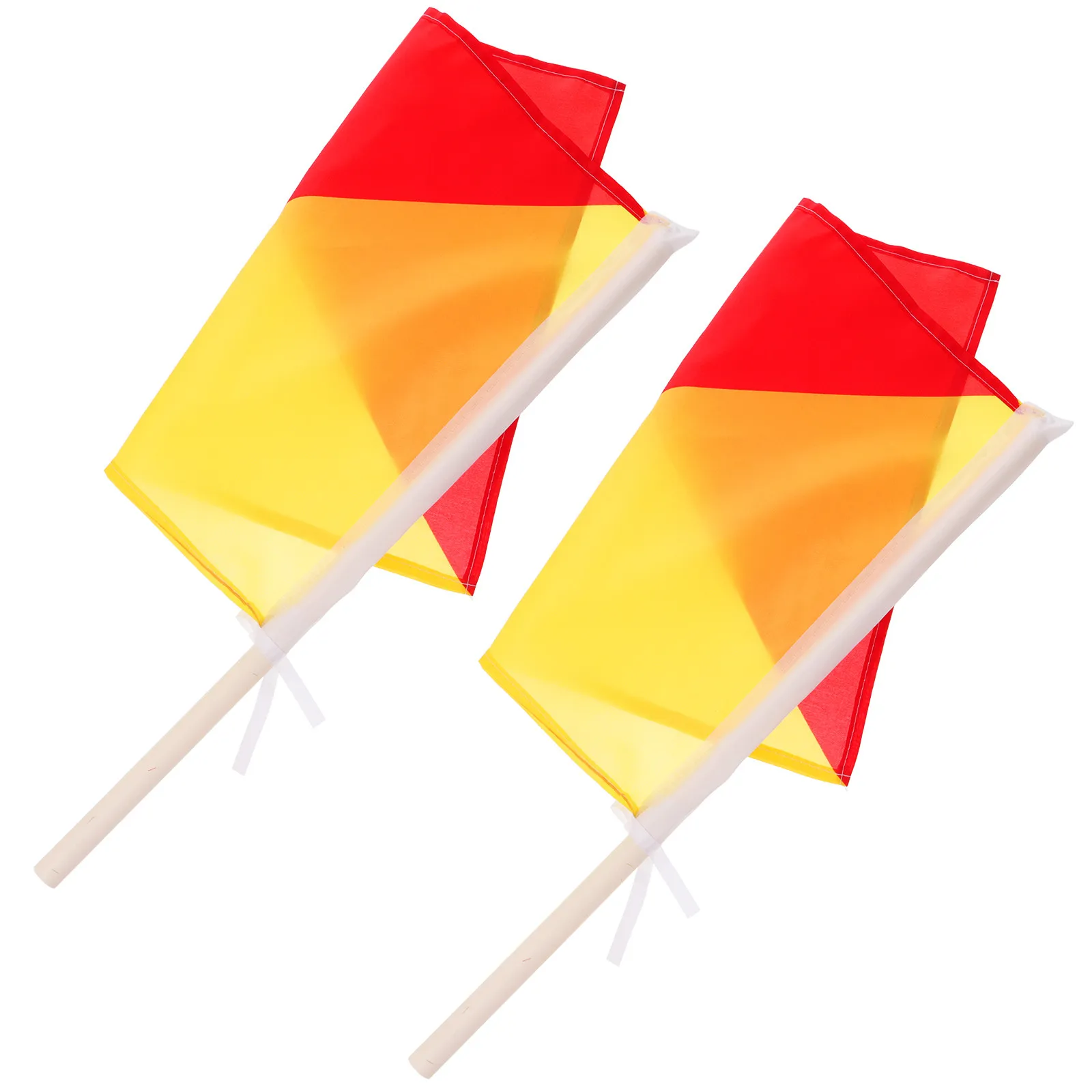 

2Pcs Signal Flags Polyester Small Handheld Waving Flags Comfortable Grip for Military Training Referee Sports Events