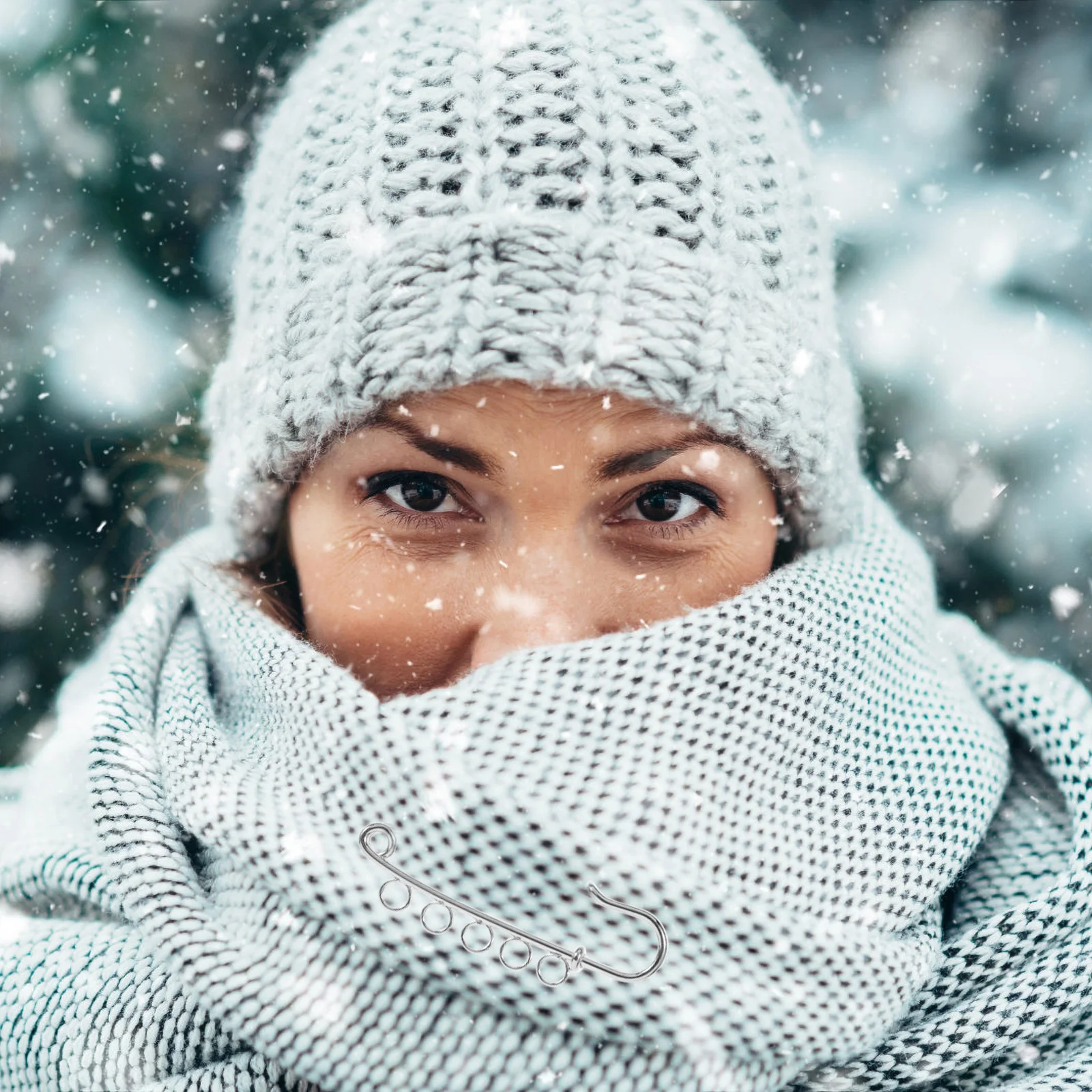 

10Pcs Safety Pins Brooch Findings Metal DIY Needles with Holes for Crafts Clothing Fixing Pins Heavy Duty Clips