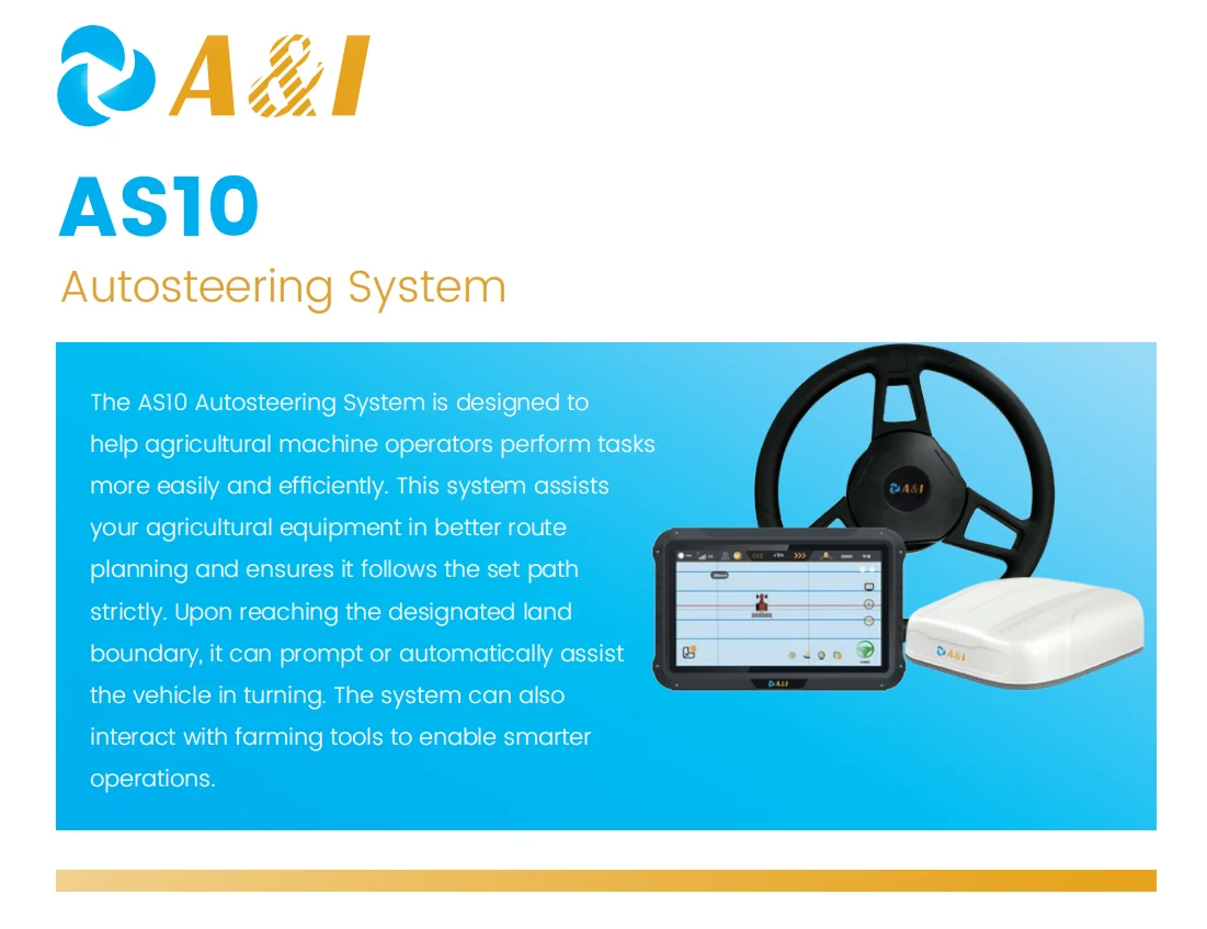 AS10  RTK GPS AutoSteering System High Accurate for Agriculture Tractor  Full Gnss and PPP All-Terrain Adaptability