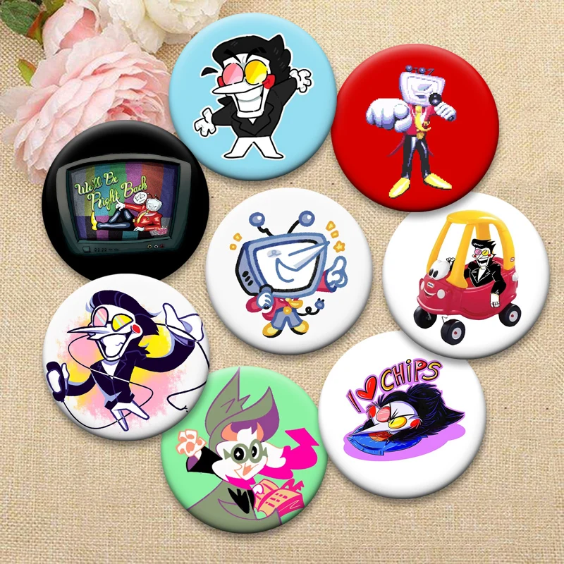 

Round Tinplate Brooches Game Deltarune Pins Cute Funny Cartoon Character Tenna Kris Badge for Backpack Accessories Jewelry Gifts