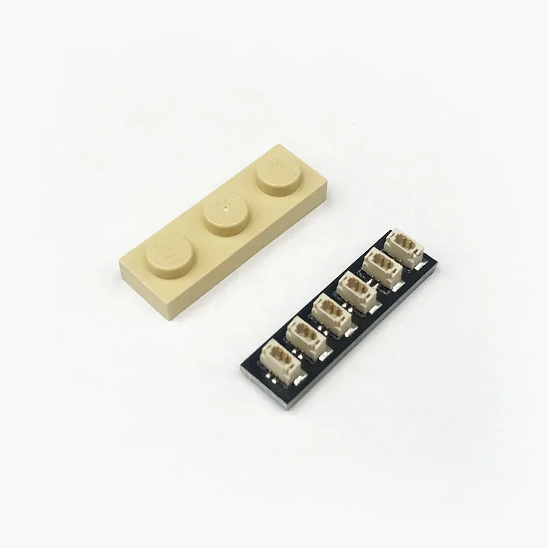 LED-Beleuchtungsset-Zubehör, 5 Stück 0,8 mm 2-Pin-Erweiterungsplatinen-Sockel, kompatibel mit MOC-Bausteinen, DIY-Modellspielzeug – Detail 7