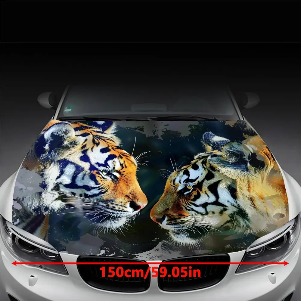 Exotic Tiger Print Auto Wrap - Customizable Design Options