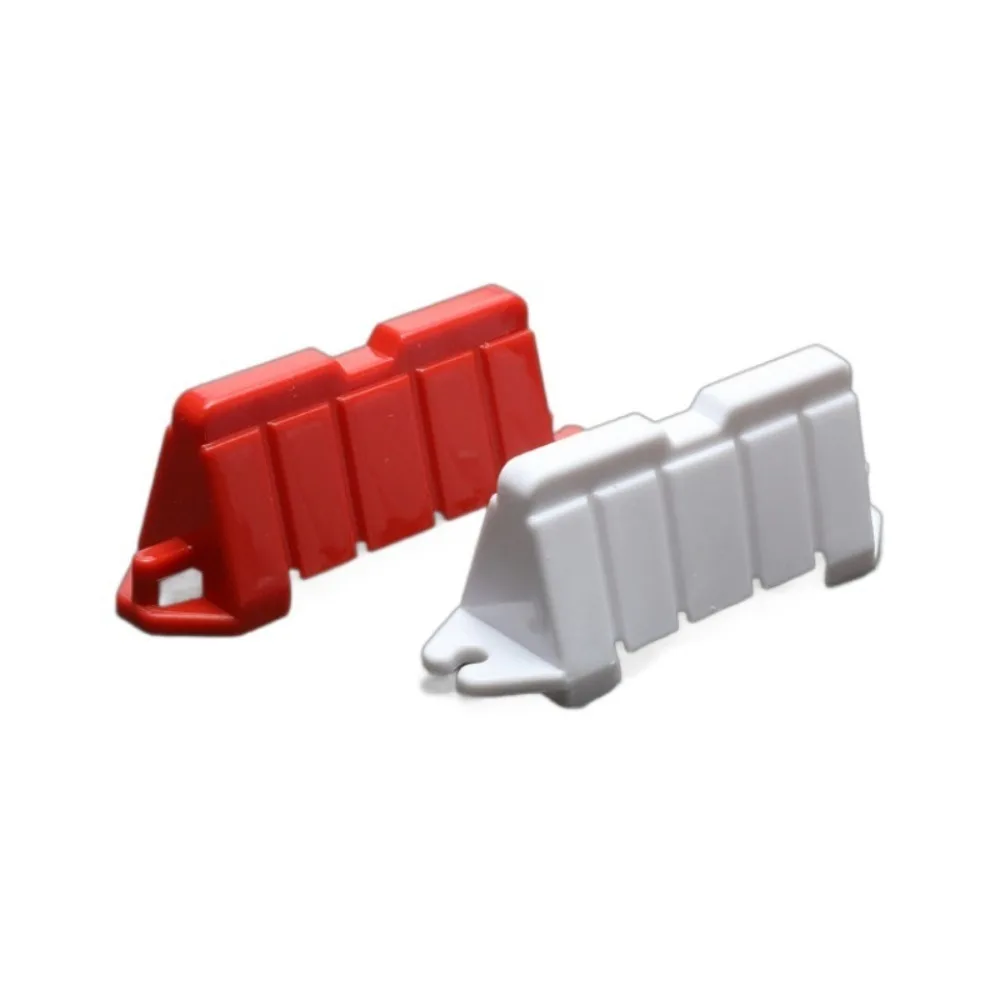 50pcs Mini Obstacle Track Road Barriers Handmade Plastic Highway Splicing Road Block RC Accessories RC Track Drift
