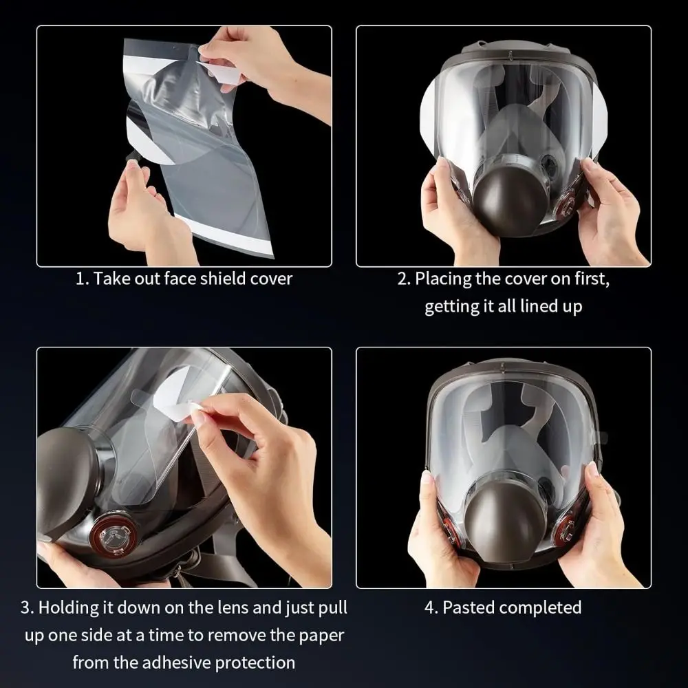 Peel Off Lens Cover Anti-Fog Protective Lens Film Protective Lens Film Waterproof Full Face Screen Protector