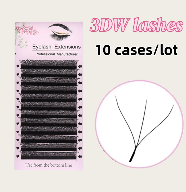 מריה 10 מקרים 3d w פרטי תווית סיטוני רוסי cilia אשכולות קל אוהד קל ריסים מתיחה תערובת y שווא