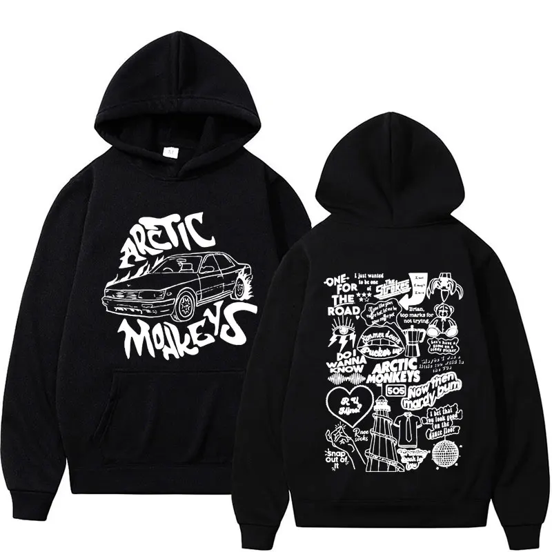 

Arctic Monkeys Band North American Tour 2023 Hoodies Men's Hip Hop Rock Clothing Sweatshirts Vintage Pullovers Hoodie Streetwear