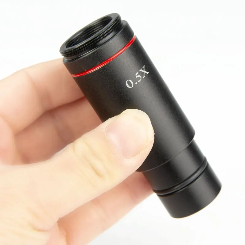 0.5X C-Mount مجهر كاميرا محول عدسة 23.2 مللي متر 30 مللي متر 30.5 مللي متر محول العدسة الإلكترونية للمجهر كاميرا CCD