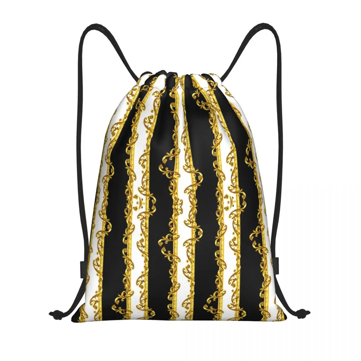 

Изготовленная на заказ греческая золотая меандер Meandros сумка на шнурке для тренировок, рюкзаки для йоги, женские и мужские спортивные рюкзаки в стиле барокко с цветочным принтом для спортзала