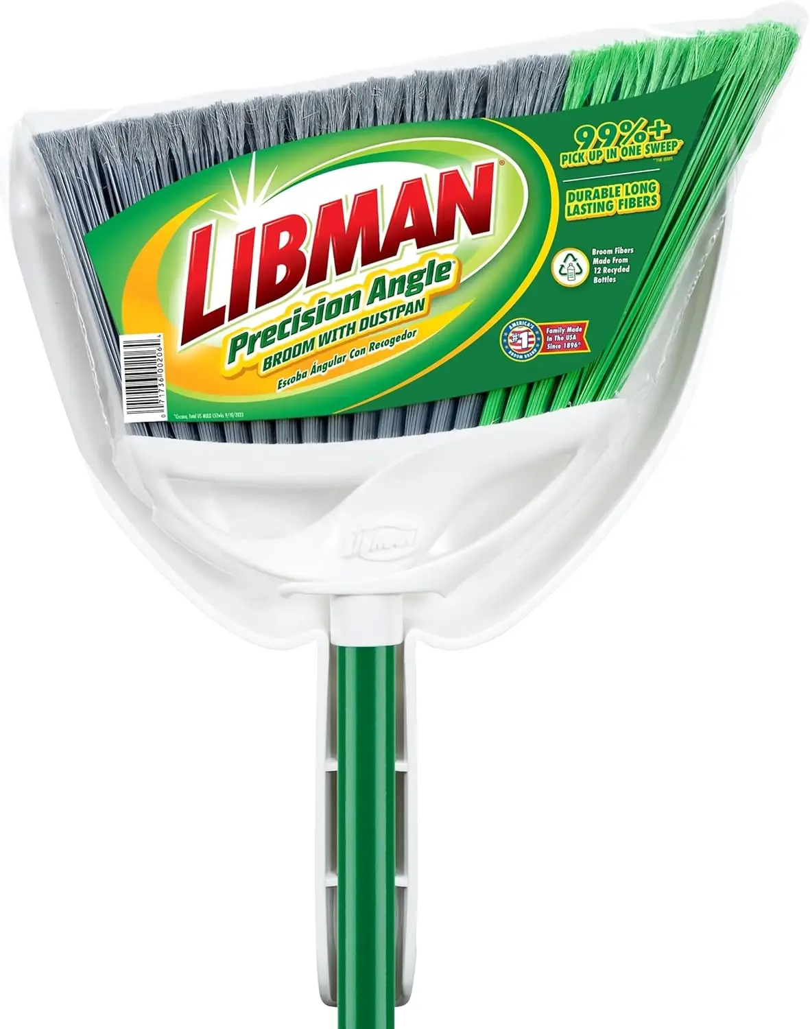

Broom with Dustpan Combo Set for Sweeping Indoor and Outdoor Floors, Pet, Dog Hair Broom, 55” Precision Angle Broom
