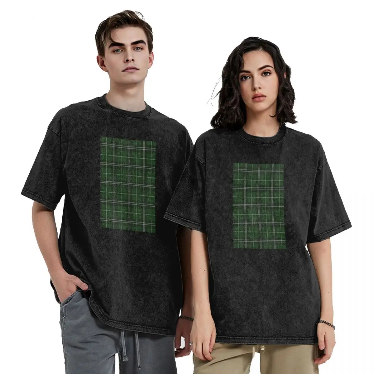 

St. Patrick's Day - Green Plaid Pattern T-Shirt sweat anime T-shirts for men cotton
