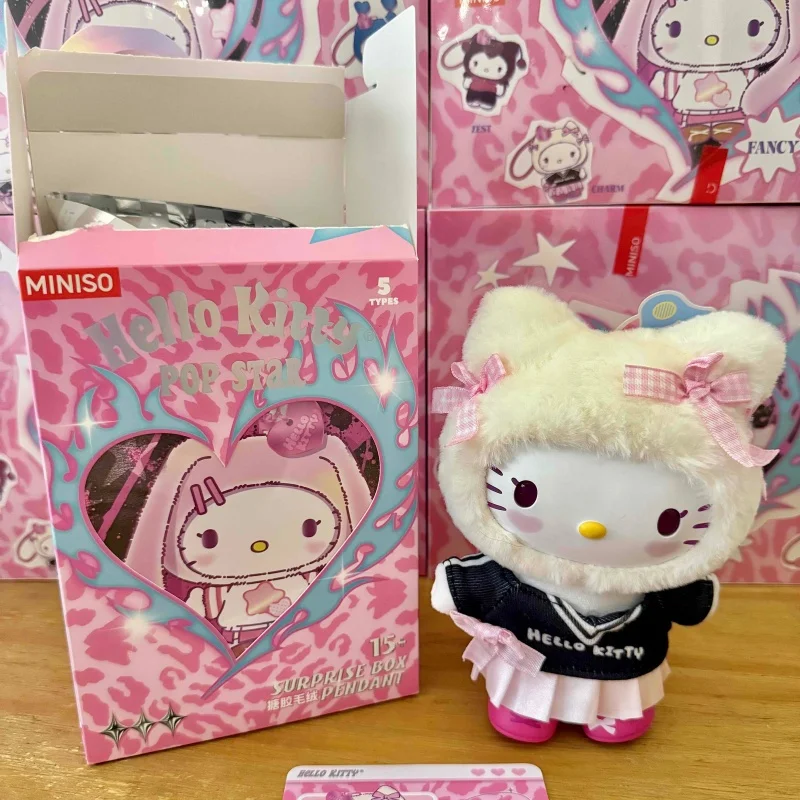 

Персонажи Sanrio Hello Kitty поп-звезда серии виниловая лицевая глухая коробка игрушки сумка подвески брелки украшения модные подарки для детей