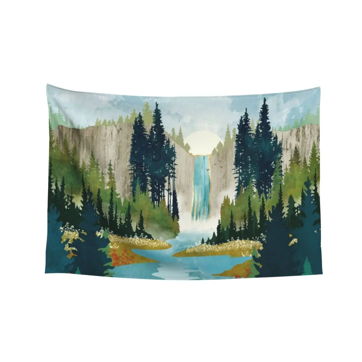 

Waterfall Vista Tapestry Wall Coverings Bedroom Deco Cute Room Decor Wallpapers Home Decor Tapestry