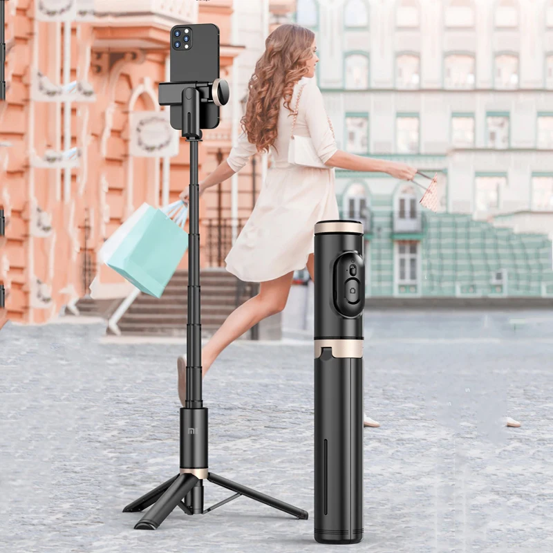 Xiaomi Tripod Telescopic Rod Phone Tripod Mobile Stand Bluetooth Tripod Stand with Remote Control Ring Light Mini  Selfie Stick