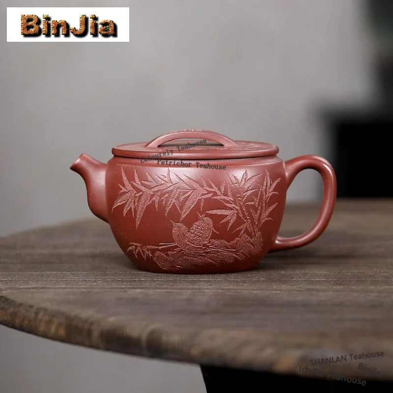 

200 мл Ретро Исин Фиолетовые Глиняные Чайники Ручной Работы Большой Калибр Горшок Сырой Руды Дракона Кровь Песок Грязь Чайник Чайный Набор Цзыша Ремесло