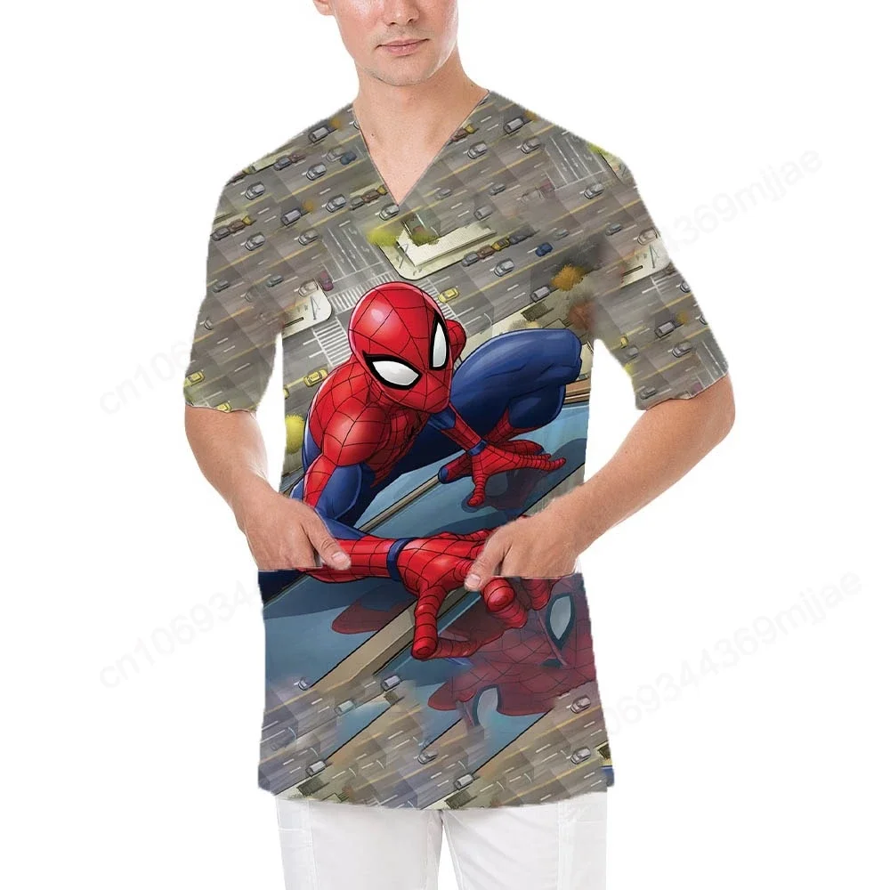 زي ممرضة نسائي برقبة V ، تيشيرت نسائي فاخر ، توب وبلوزات أنيمي ، موضة Y2K ، ملابس شبابية ، Yk2