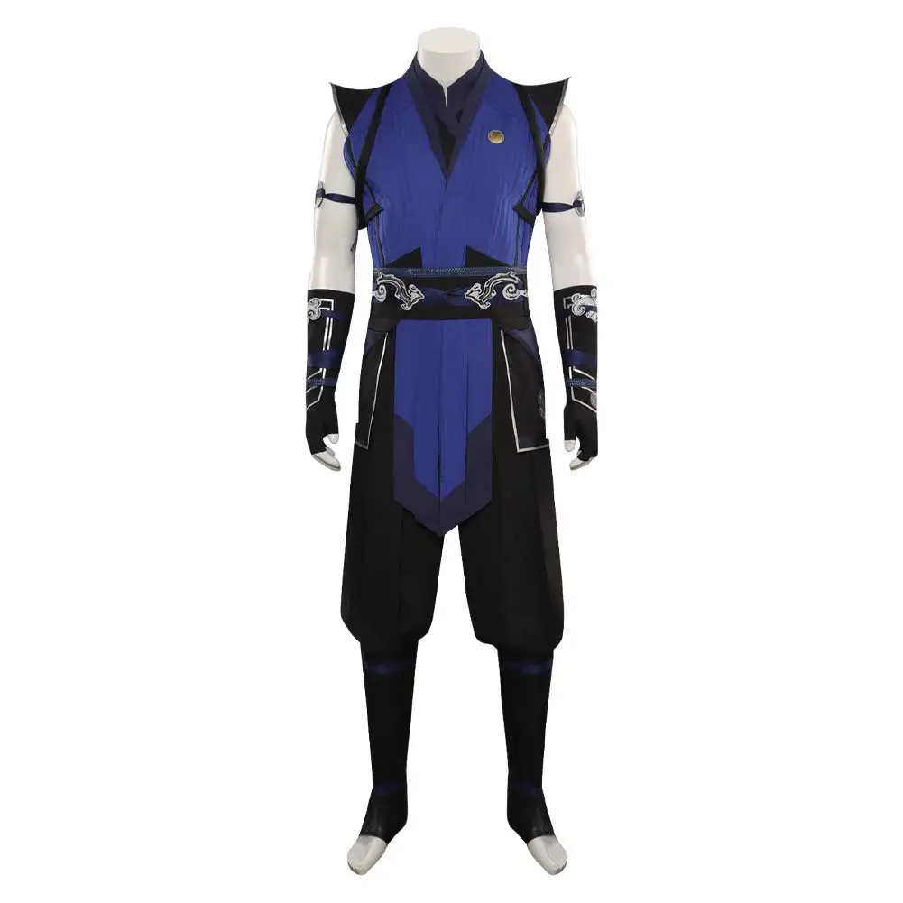 Sub Zero Cosplay Mortal Kombat Costume Fantasia Disguise Adult Men Mask Vest Pants Outfits Role Play Halloween Carnival Suit