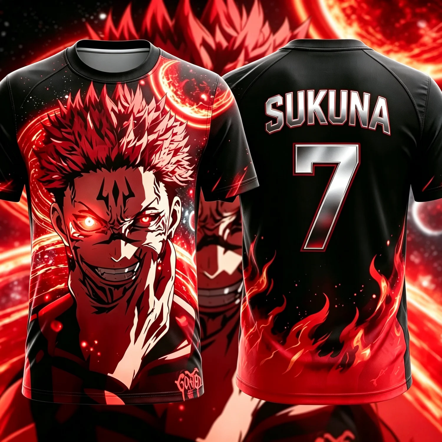 2026 Summer Jujutsu Kaisen Retro Cosplay T-shirt Men's 3D Printed Jiu Jitsu Short-sleeved Family Unisex Children's Sports Shirt