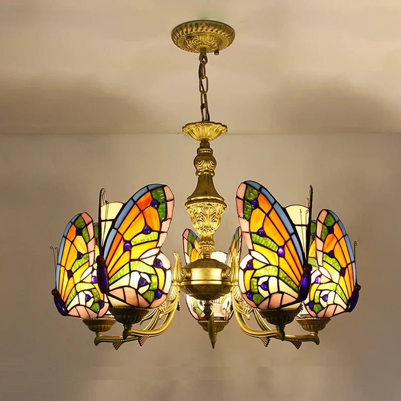 

VIOLET Люстра-бабочка Роскошное искусство Гостиная Ресторан Спальня Вилла Отель Кафе Бар КТВ Клуб Цветное стекло Подвесной светильник