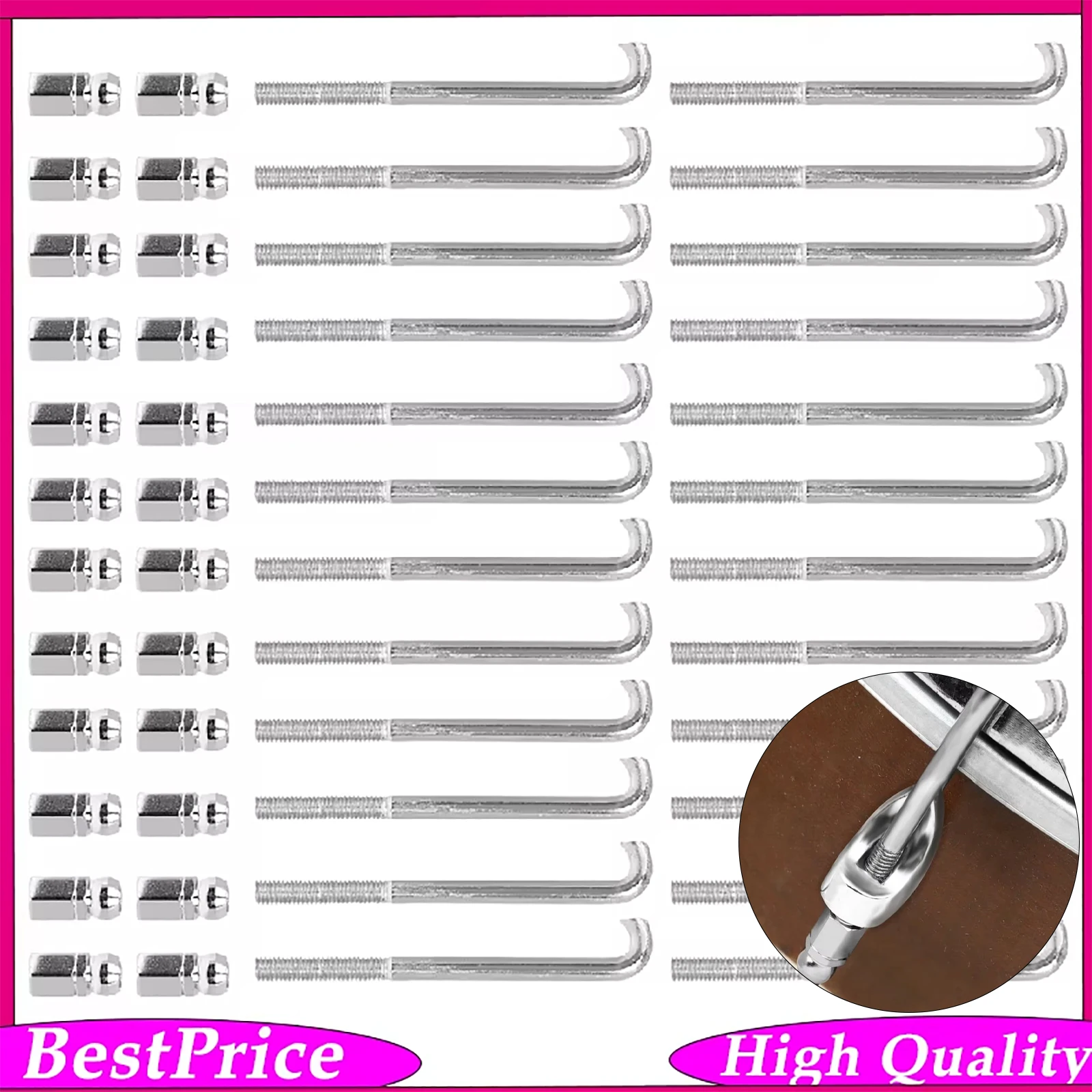 Banjo Repair Tools Kits Screw Rods Nut Numbers Banjo Accessories Repair Replacement Tools Metal Rustproof Durable Banjo Parts