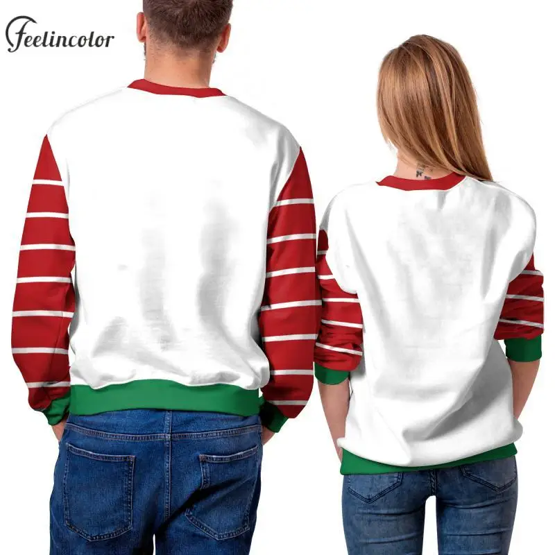 Dwarfs Graphic Ugly Christmas Sweatshirt for Men Red Green Crewneck Pullover Holiday Party Casual Couple Streetwear Family Gifts