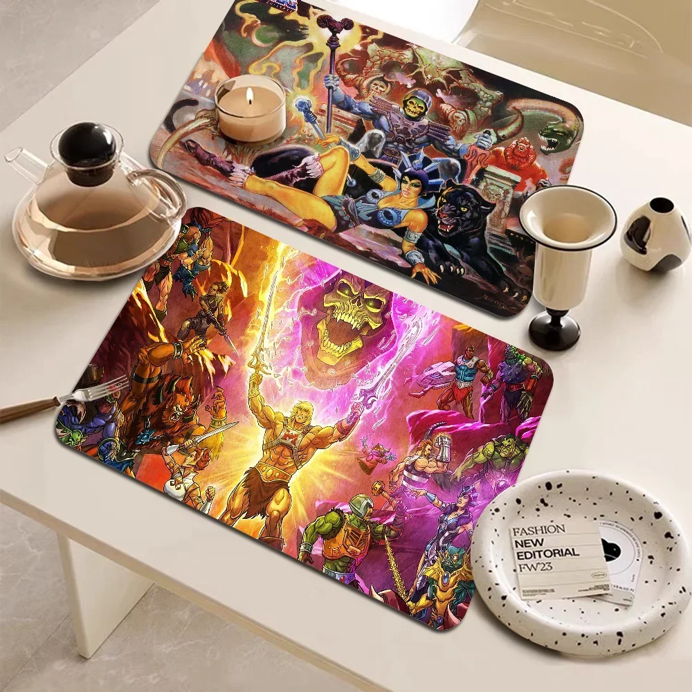 He-Man And The Masters Of The Universe Bath Mat Skeletor Coffee Tablewear Drain Pad Bathroom Square Absorbing Anti-slip Dry Mat