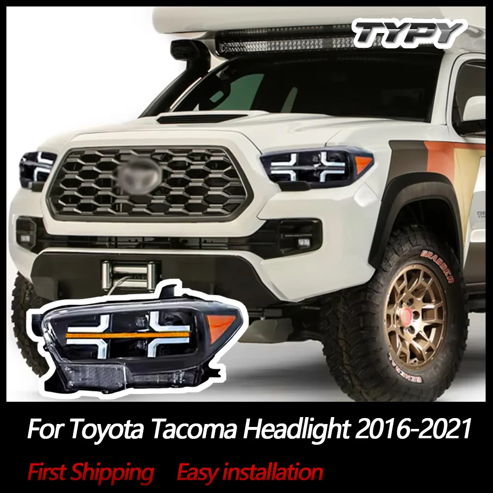 

TYPY Car Lights For Toyota Tacoma Headlight 2016-2021 LED Projetor head Lamp Daytime Running Light Automotive Accessories