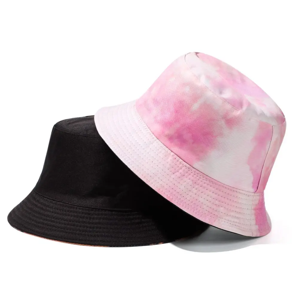 Adult Bucket Hat Fisherman Hat Reversible Fishing Hat Colourful Graffiti Bob Caps Hip Hop Creative Tie Dye Gorros Men Women