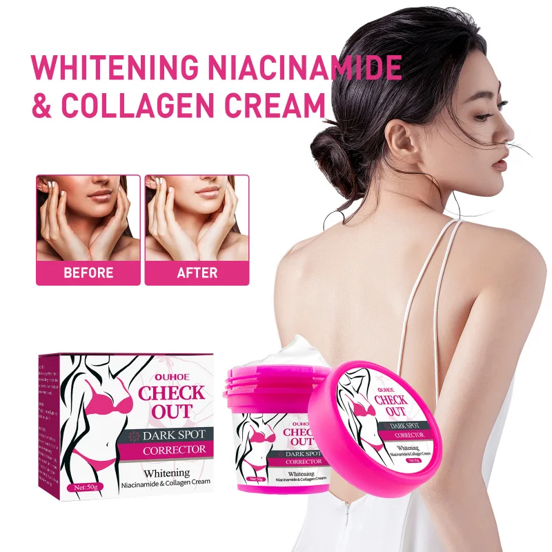 

Collagen Brightening Body Cream - Hydrating Lotion With Niacinamide For Smooth Glowing Skin, Non-Greasy Formula