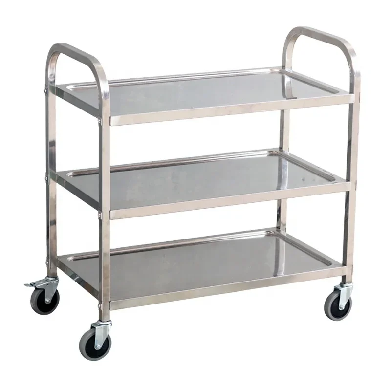 

2/3/4 tier detachable handcart for hotel/restaurant stainless steel mobile delivery and dining service cart