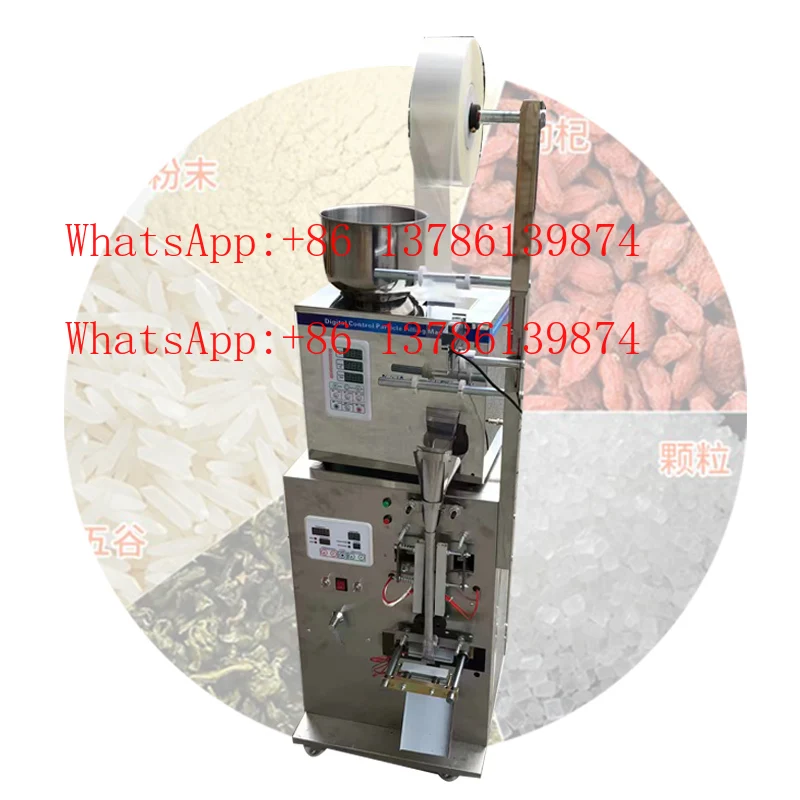 100V Tea Packaging hine Bag Granule Powder Qutative Back Sealing