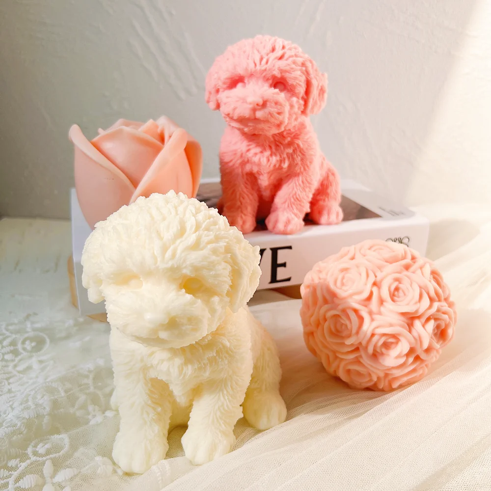 

Animal Teddy Puppies Soy Wax Silicone Mould Cute Dog Candle Mold Puppy Dog Lover Home Decor