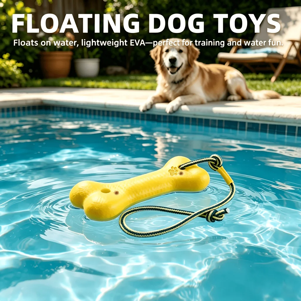 Interactive Dog Pool Toys – Floating Water Toys for Medium and Large Dogs, Fetch Training Bumpers for Fun At The Lake or Beach