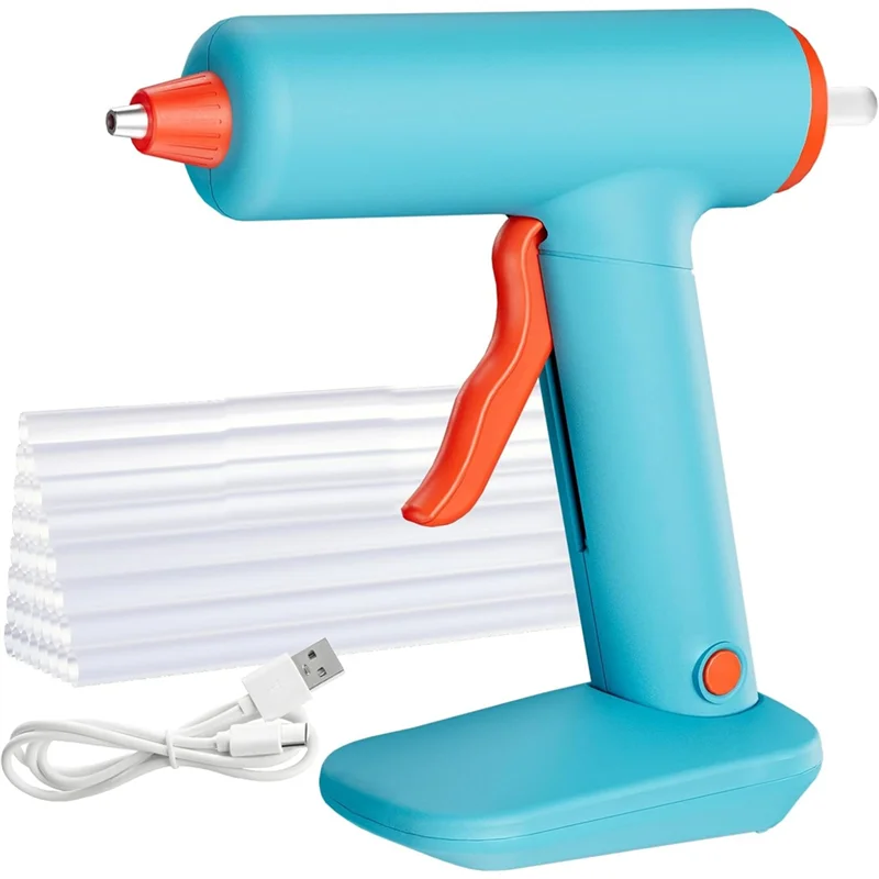 

【Price-Drop!】Glue Gun And Sticks Set With 2600Mah Type-C Rechargeable 30 Premium Glue Sticks,For Crafts