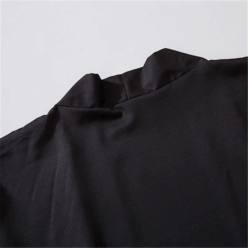 بلوزة كيمونو سوداء عصرية جديدة لعام 2025 للنساء والرجال ملابس فضفاضة هاراجوكو يابانية للجنسين كيمونو للشاطئ #6