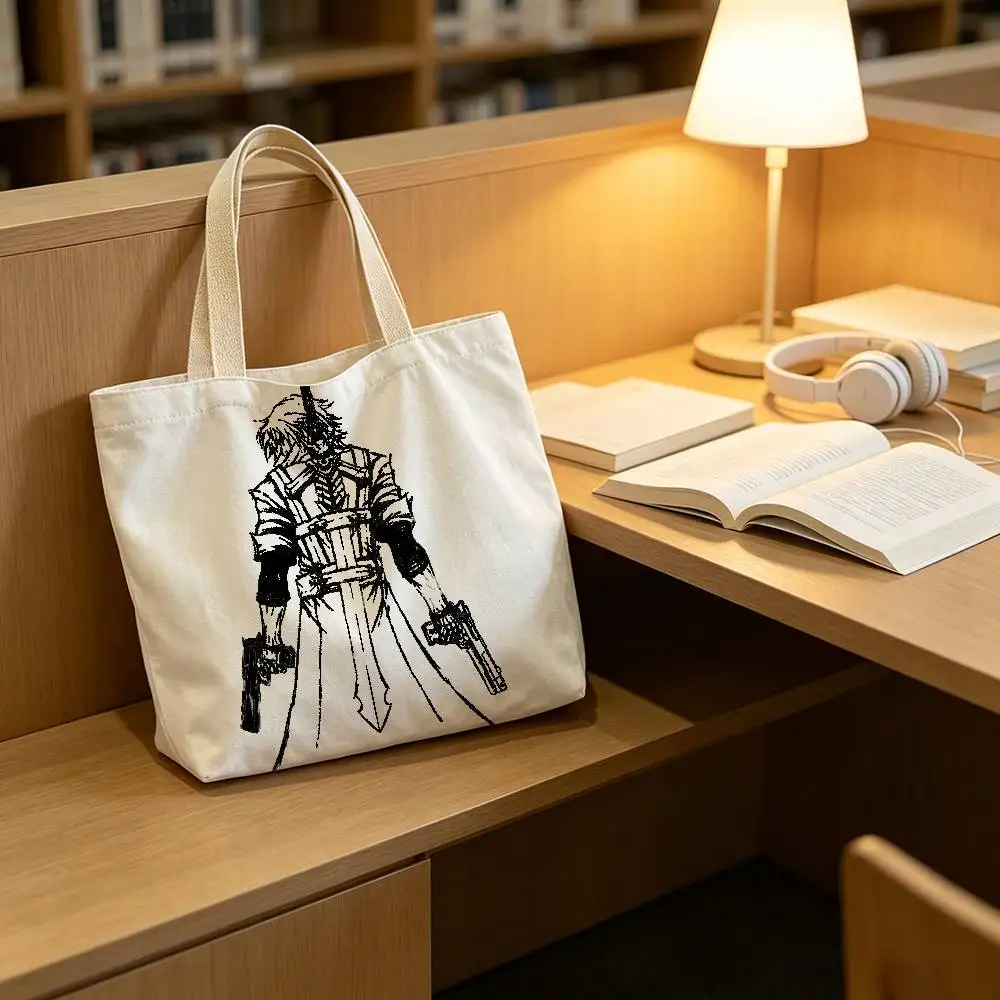 D-Devil May C-Cry Print Canvas Tote Bag Handbag For Daily School Commute Casual Shoulder Bag