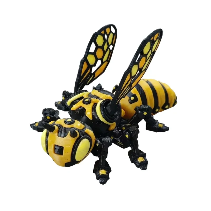 Unique 3D Printed Insect Model Yellow Bee Children's Toys Interesting Animal Ornaments Gifts Desktop Decorations
