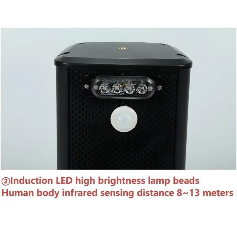 태양열 충전기 알루미늄 합금 쉘 크기 270*145*103mm 적외선 유도 트리거 음성과 야외 방수 사운드 칼럼