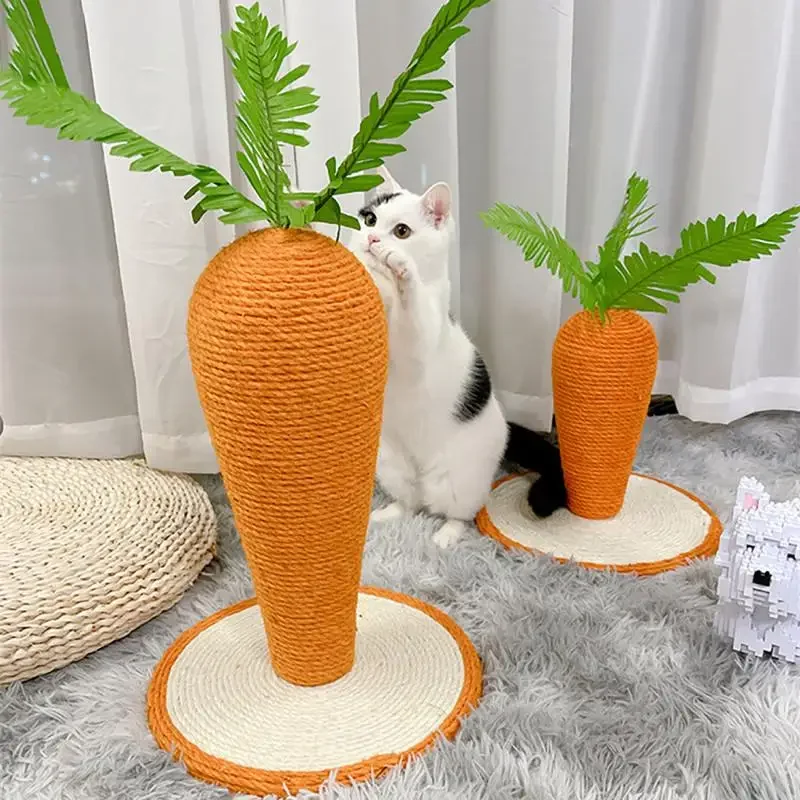 

Funny Cat Scratcher Cat Tree Tower Scratching Post For Cats Climbing Frame Cats Scratcher Carrot Shape Toy Pet Supplies