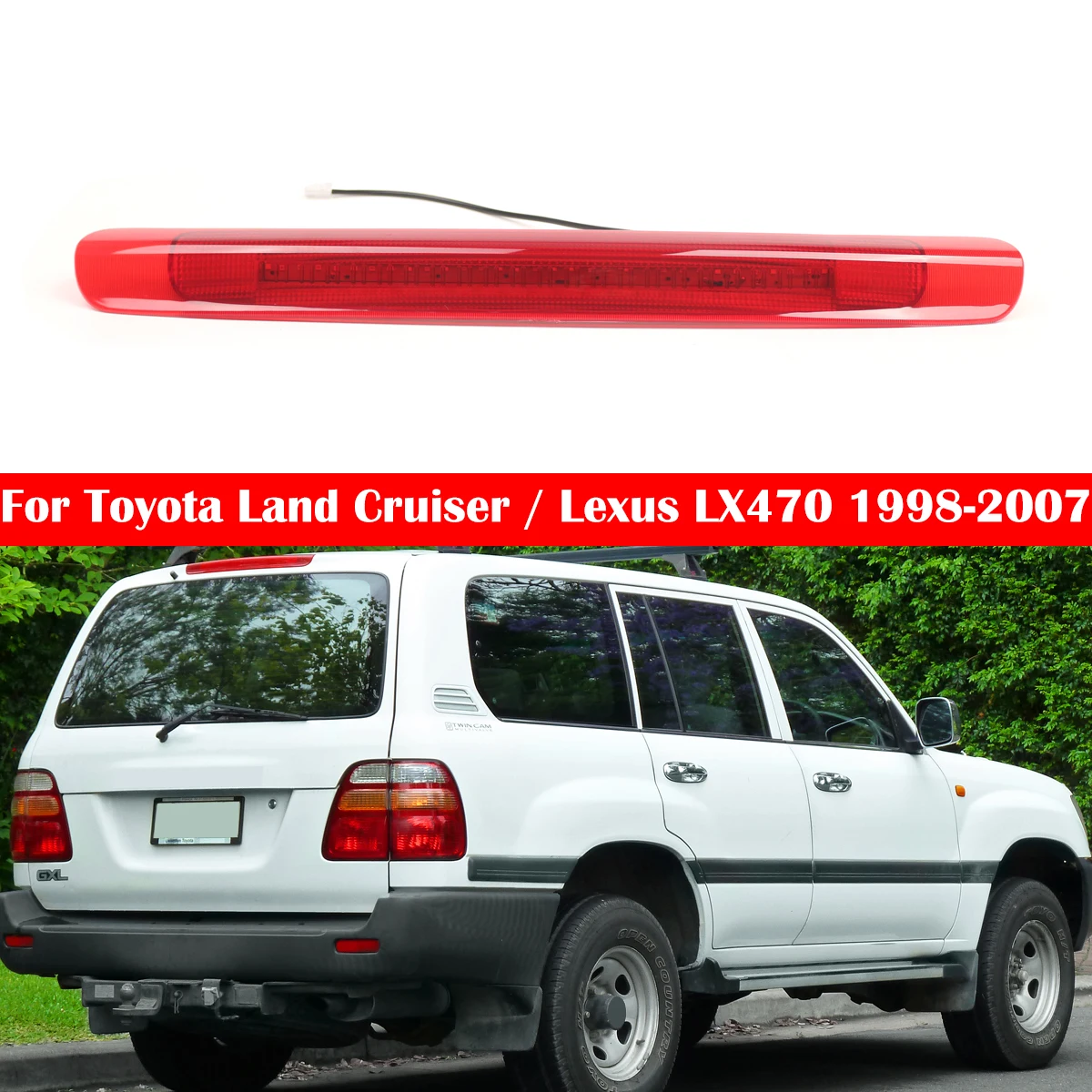 For Toyota Overbearing FJ100/LX470(1998-2007) High Position Brake Light Red Rear Taillight Brake Light 81570-60061,81570-60060